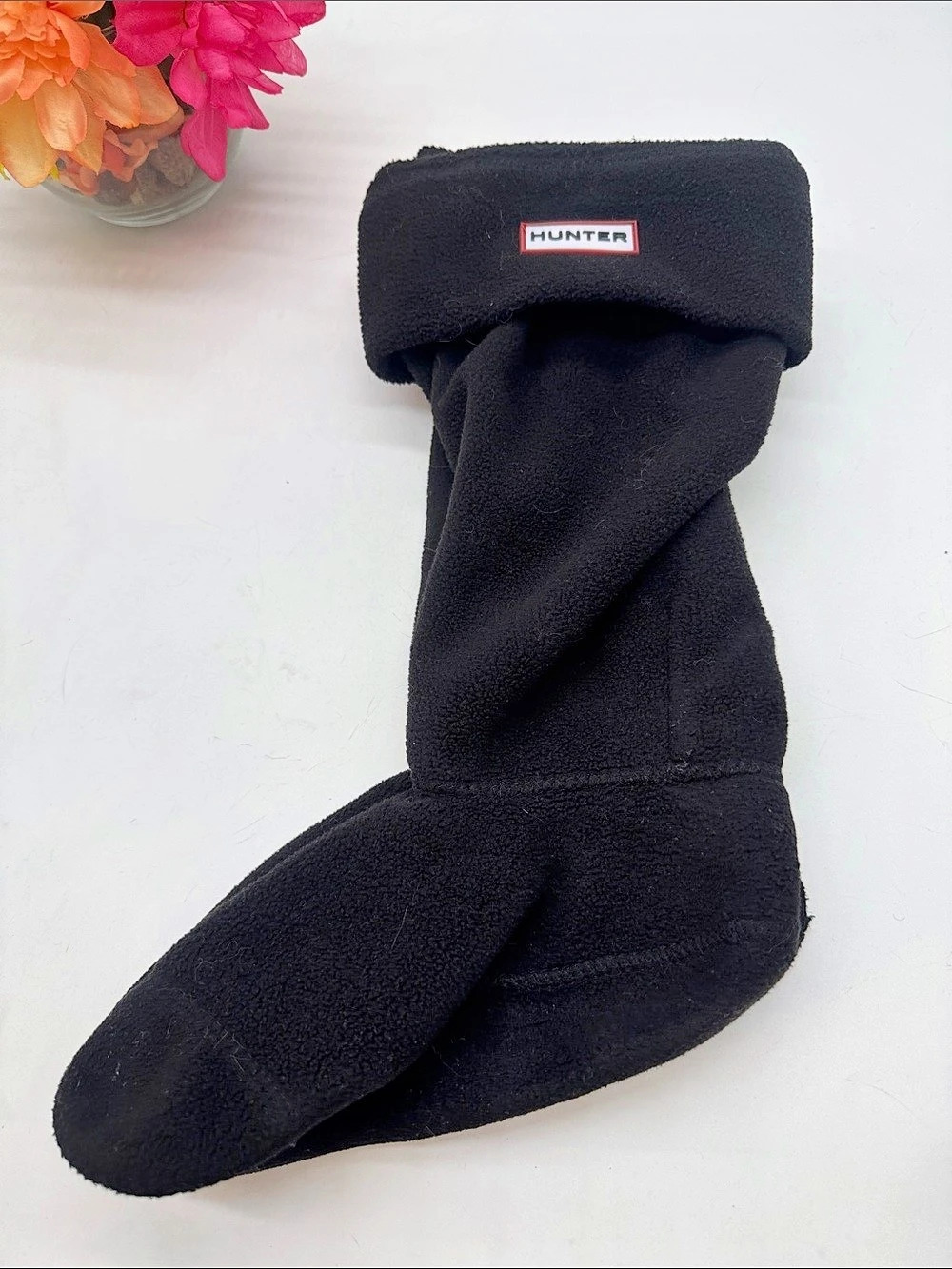 Hunter Original Tall Fleece Boot Socks Black US 5-7